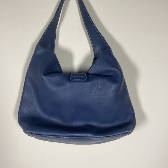 Dooney & Bourke Annalisa Lock Sac Shoulder Bag Smokey Blue Hobo Purse! - Picture 4 of 9